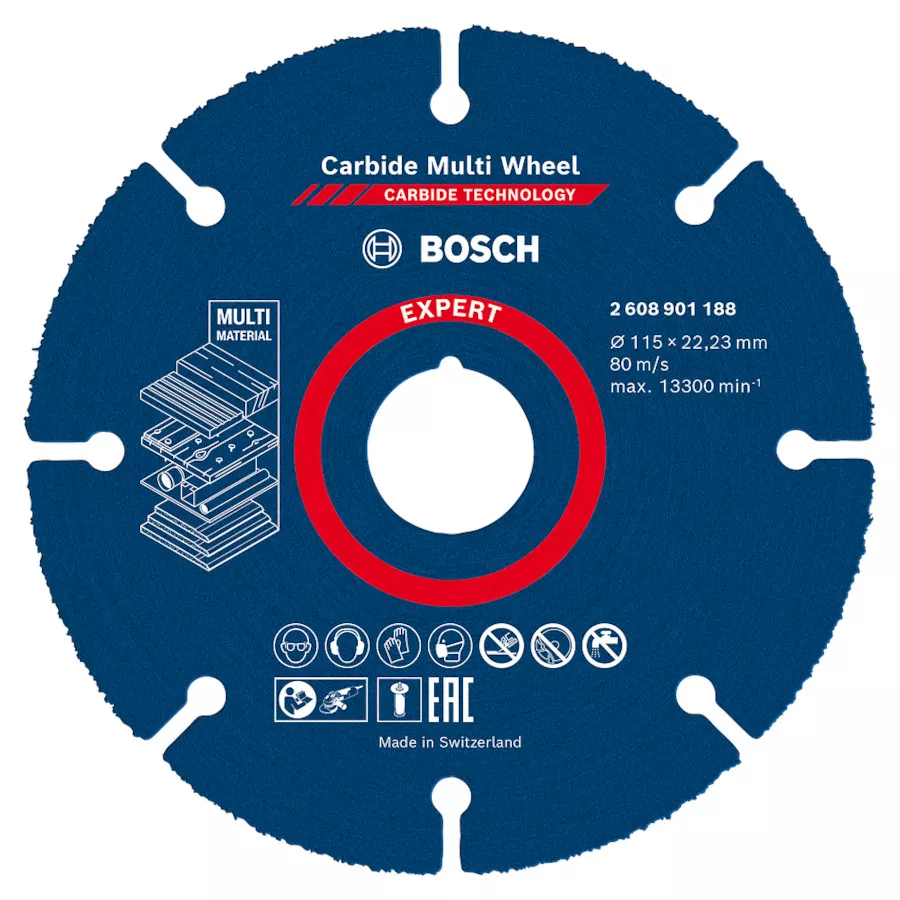 Disque à tronçonner Expert Carbide Multi Wheel Bosch Ø115mm
